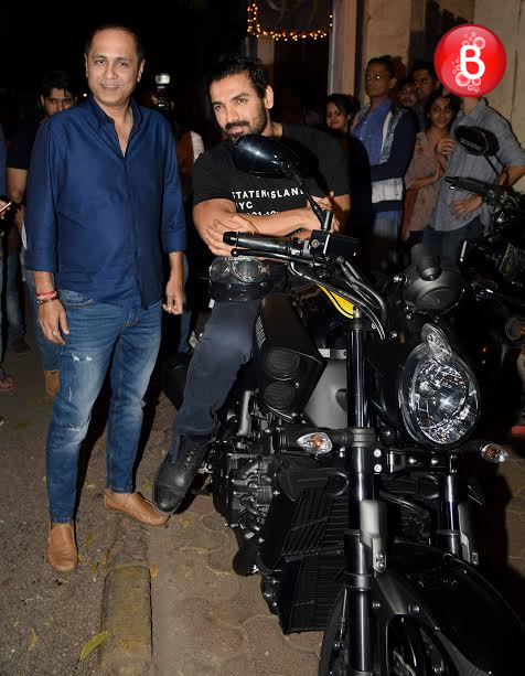 Vipul Shah and John Abraham at 'Force 2' success party